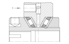 推力錐形保持架滾針軸承 ZAXFM1055, 雙向，預載