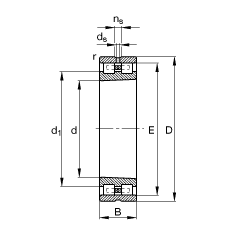 圓柱滾子軸承 NN3056-AS-K-M-SP, 根據(jù) DIN 5412-4 標(biāo)準(zhǔn)的主要尺寸, 非定位軸承, 雙列，帶錐孔，錐度 1:12 ，可分離, 帶保持架，減小的徑向內(nèi)部游隙，限制公差