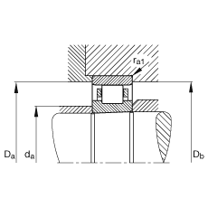 圓柱滾子軸承 N1944-K-M1-SP, 浮動軸承，帶錐孔，錐度 1:12，可分離，帶保持架，減少的徑向內部游隙，加嚴公差