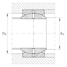 關節(jié)軸承 GE25-ZO, 根據(jù) DIN ISO 12 240-1 標準，英制尺寸，需維護