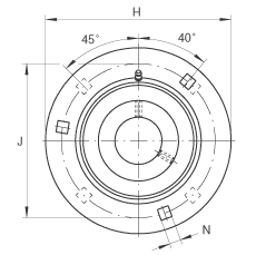 軸承座單元 GRA50, 帶三個/四個螺栓孔的法蘭的軸承座單元,沖壓鋼板,偏心鎖圈,P 型密封 軸承座單元 GRA50, 帶三個/四個螺栓孔的法蘭的軸承座單元,沖壓鋼板,偏心鎖圈,P 型密封