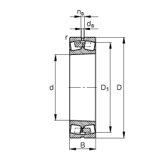 調心滾子軸承 240/630-B-K30-MB, 根據 DIN 635-2 標準的主要尺寸, 錐孔，錐度 1:30